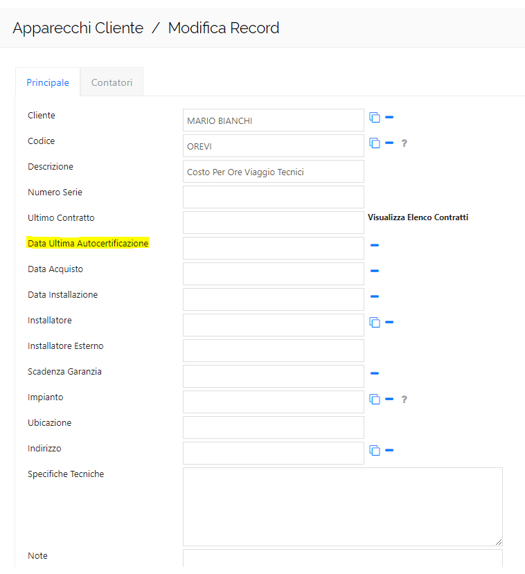 apparecchi autocertificazione