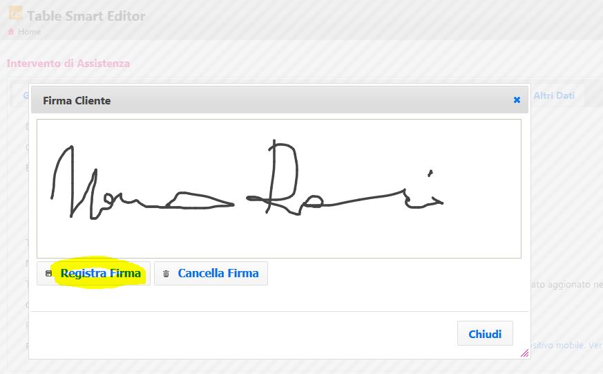 firma intervento