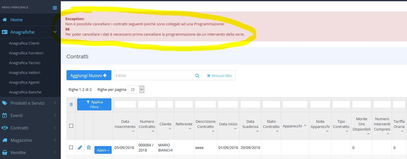 cancellazione contratto