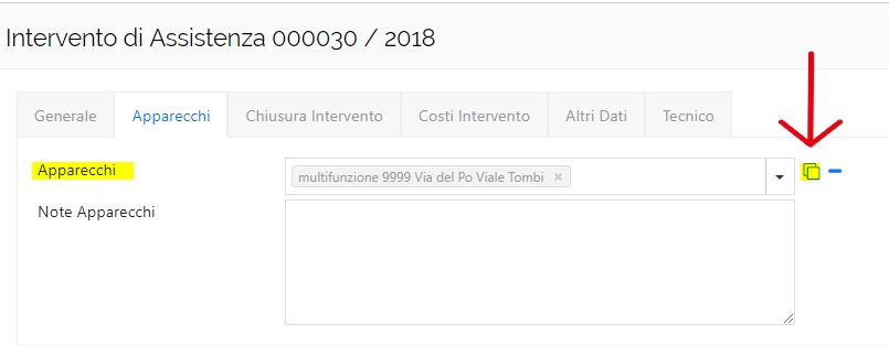 selezione indirizzo